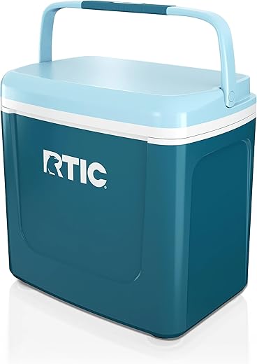 RTIC 8 QT Road Trip Personal Cooler, Small, Compact, Insulated, Portable Ice Chest Box for Food, Drink, Beverage, Beach, Camping, Picnic, Fishing, Boat, 12-Can Capacity