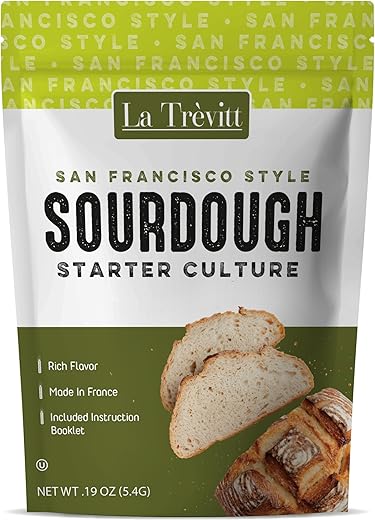 Sourdough Starter Culture San Francisco Style - Homemade Artisan Bread - Fast Activating Sourdough Starter Culture - Dehydrated Live Culture Bread Mix - Easy Instruction Manual- KOSHER - By LA Trevitt