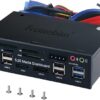 TCC-QL5E 5.25 Inch PC Multifunction Dashboard Media Front Panel, with SATA e-SATA Dual USB 3.0 6 Port USB 2.0 Audio Ports and Five-in-one Card Reader