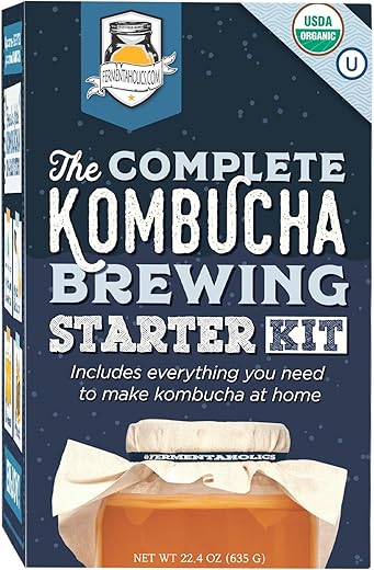 The Complete Kombucha Brewing Starter Kit | Fermentaholics USDA Certified Organic Kit (The Complete Kombucha Brewing Starter Kit)