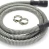 Universal Dishwasher Drain Hose - 6 Ft Discharge Hose - Corrugated and Flexible Dishwasher Hose Drain Replacement with Clamp