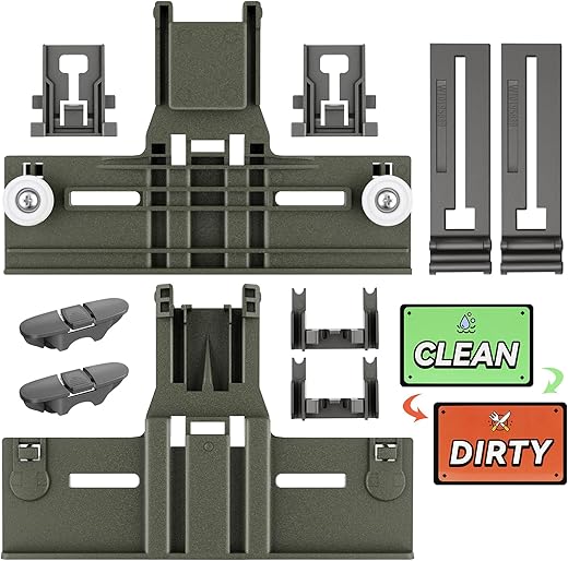 Upgraded W10350375 Dishwasher Top Rack Adjuster parts For Whirlpool WDT730PAHZ0 WDT750SAHZ0 Upper Rack Parts,WDTA50SAHZ0 WDT970SAHZ0 Dishwasher Top Rack Parts W10712395,For Kenmore Dishwasher Parts