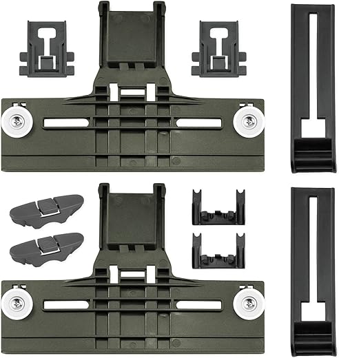 Upgraded W10350375 Dishwasher Top Rack Adjuster & W10195839 Rack Adjuster & W10195840 Arm Positioner & 10508950 Stop Clip & W10250160 Clip Lock, Replacement for Whirlpool Dishwasher Parts, 10 Pack