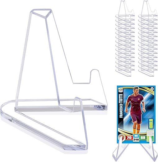 vivinin 28Packs Card Display Stand, Card Stand, Card Stands for Sports Cards, Trading Card Stand, Acrylic Material, 2.1 Inch Tall