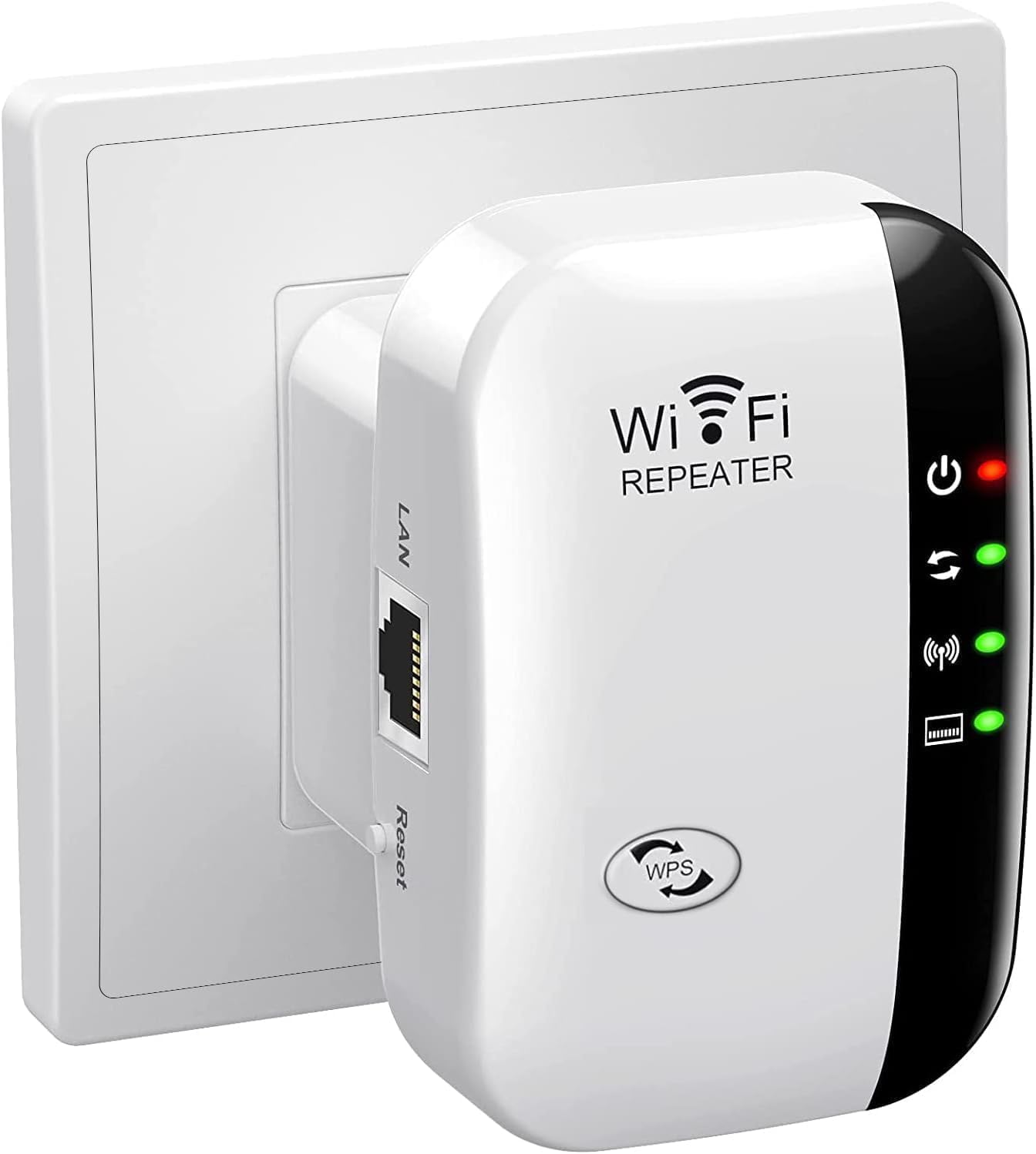 WiFi Extender, WiFi Signal Booster Up to 5000sq.ft and 55+ Devices, WiFi Range Extender, Wireless Internet Repeater, Long Range Amplifier with Ethernet Port,1-Key Setup, Access Point, Alexa Compatible