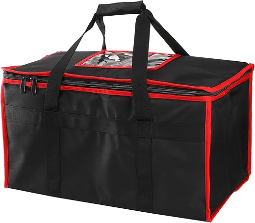 ZOOFOX Insulated Food Delivery Bag, 22" x 13" x 12" Large Waterproof Catering Supply Bag, Reusable Food Warmer Bag for Commercial Catering Transportation, Restaurant, Delivery Drivers